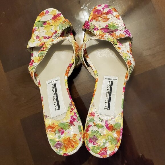 Titti Dell'Acqua Alligator Sandals size 8.5 - Picture 1 of 5